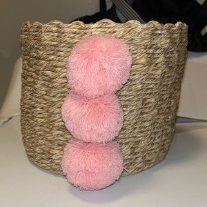 Pink Pom Basket
